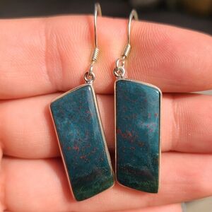 Bloodstone - India 925 Earrings